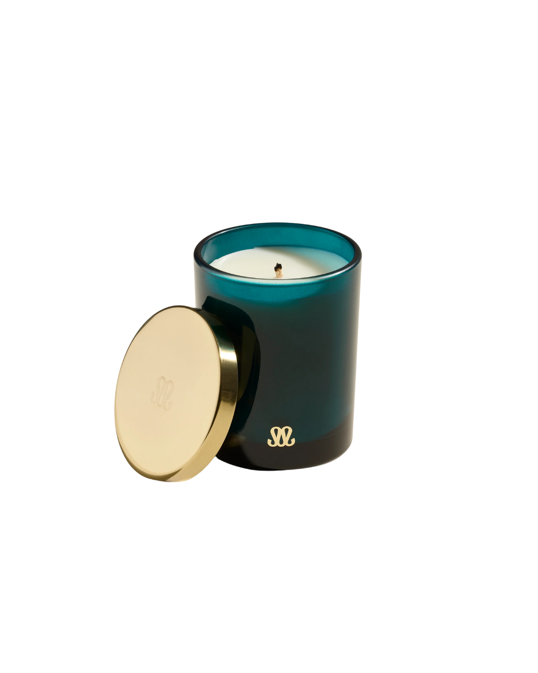Bougie Stella Songe d’Orient 200g en verre teinté Bleu Sarah, Maison Sarah Lavoine, cire végétale parfumée, fabrication artisanale française