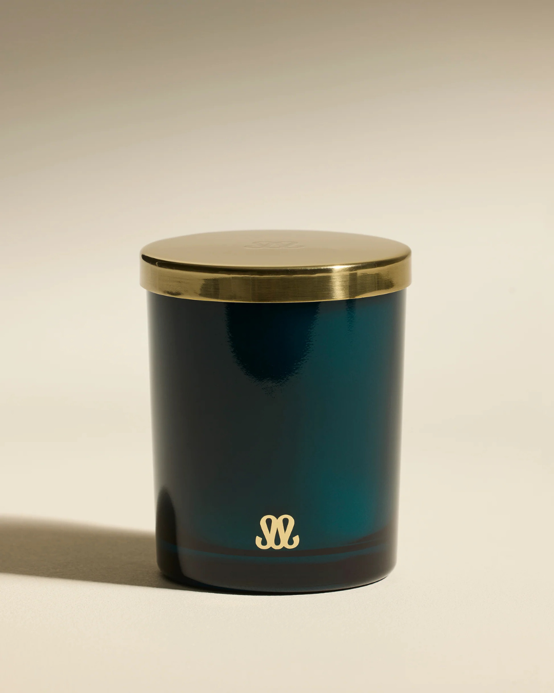 Bougie Stella Songe d’Orient 200g en verre teinté Bleu Sarah, Maison Sarah Lavoine, cire végétale parfumée, fabrication artisanale française