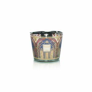 Bougie Baobab Céleste Max 10 décor bleu et doré, parfum encens, cèdre et ambre.