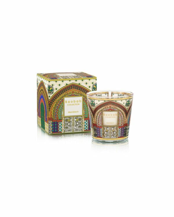 Bougie My First Baobab Marrakech Max 8 décor oriental, parfum fleur d’oranger, cuir et patchouli.