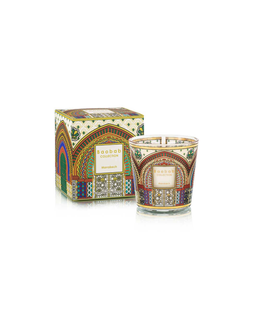 Bougie My First Baobab Marrakech Max 8 décor oriental, parfum fleur d’oranger, cuir et patchouli.