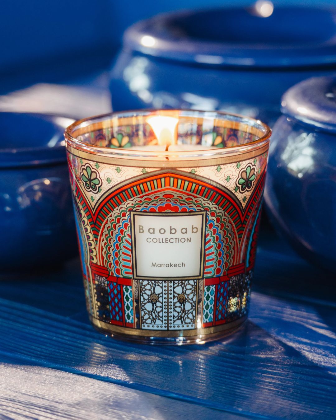 Bougie My First Baobab Marrakech Max 8 décor oriental, parfum fleur d’oranger, cuir et patchouli.