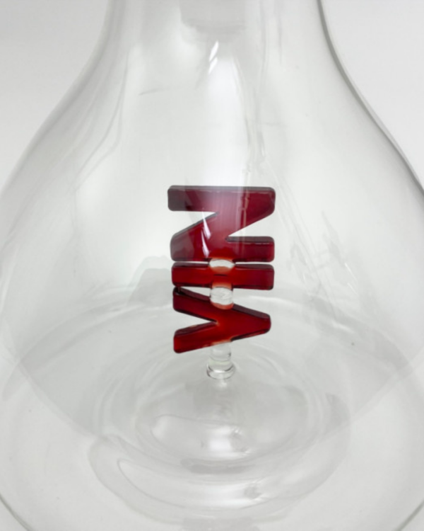 Carafe à vin rouge BazarDeluxe en verre borosilicate transparent avec lettres rouges design