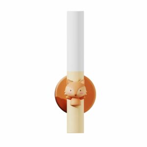 Lampe enfant ZOO Renard marron rechargeable 3-en-1 en silicone souple de Zoo Family.
