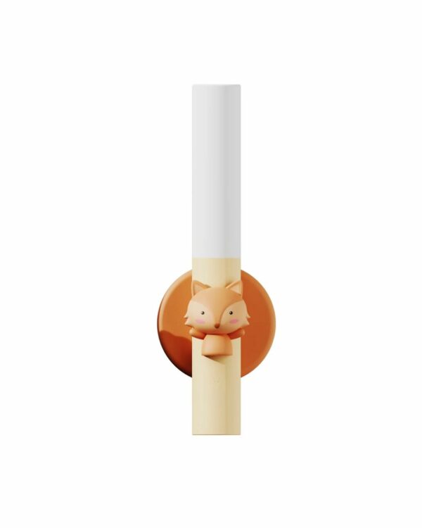 Lampe enfant ZOO Renard marron rechargeable 3-en-1 en silicone souple de Zoo Family.