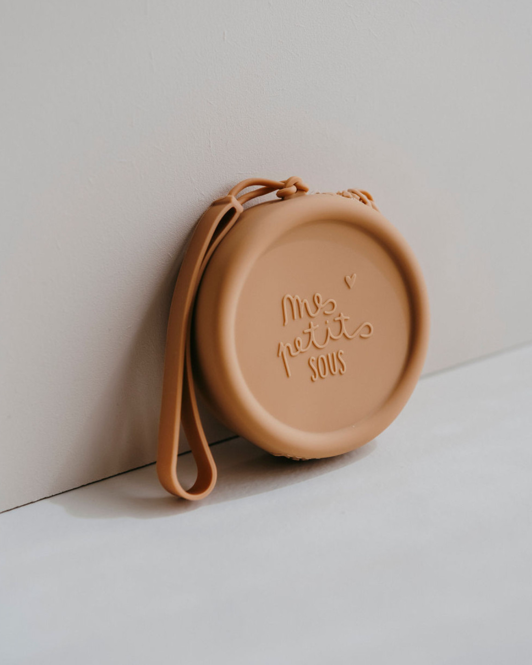 Porte-monnaie enfant en silicone Zakuw avec fermeture zippée et poignée de transport