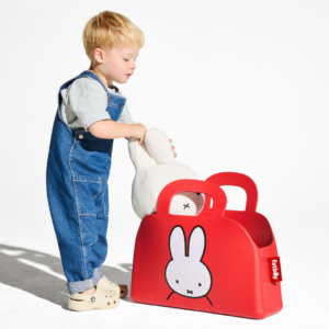 Sac Sjopper-Kees x Miffy Fatboy rouge – shopper léger en EVA avec imprimé Miffy