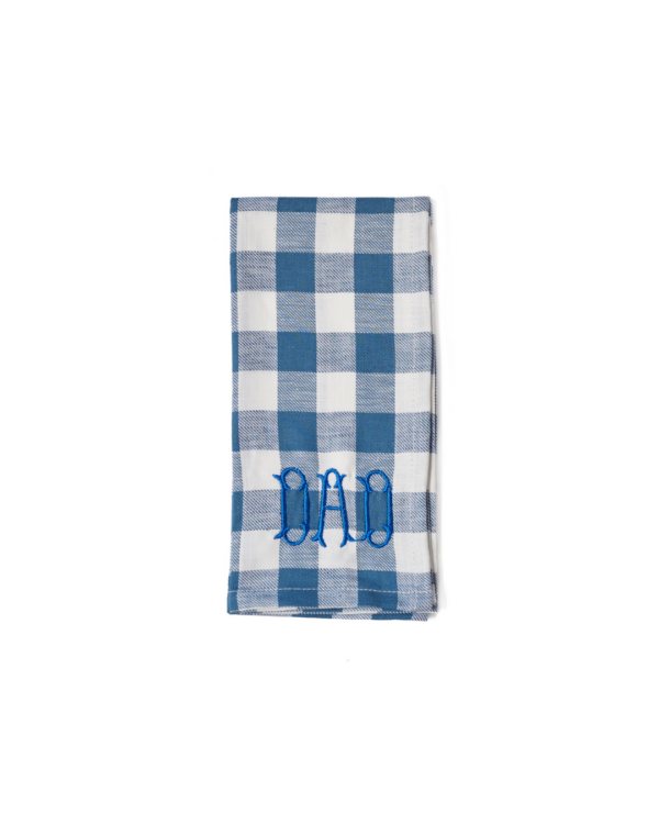 Serviette de table brodée à carreaux en coton Bitossi Home – élégante, durable et lavable en machine.