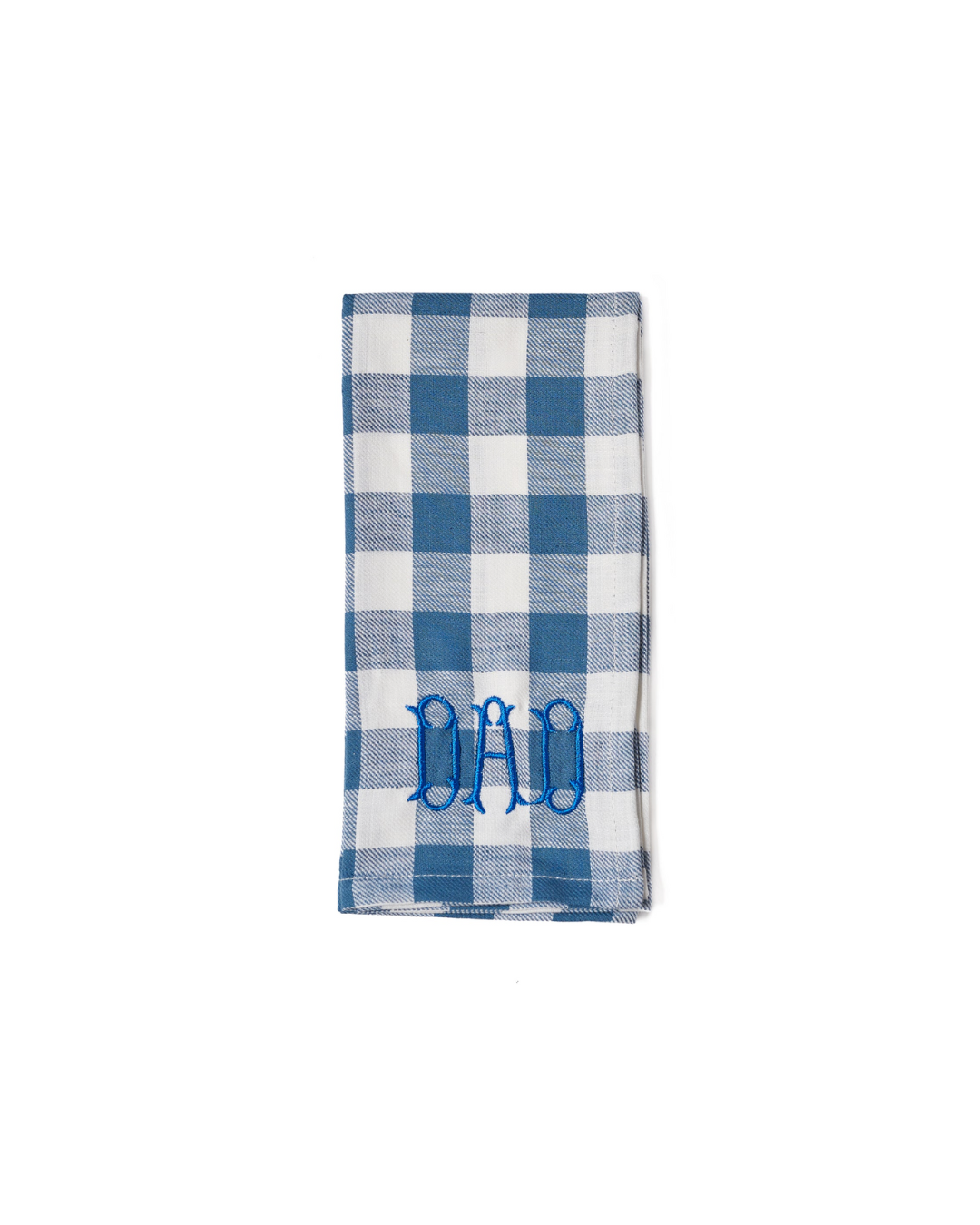 Serviette de table brodée à carreaux en coton Bitossi Home – élégante, durable et lavable en machine.