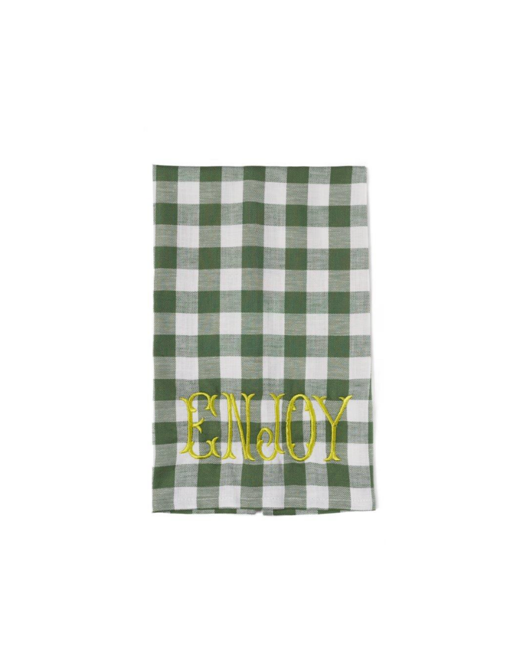 Serviette de table brodée à carreaux en coton Bitossi Home – élégante, durable et lavable en machine.