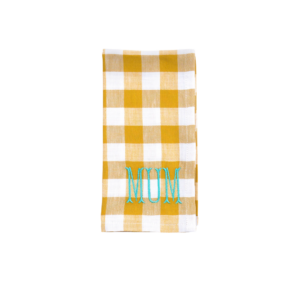 Serviette de table brodée à carreaux en coton Bitossi Home – élégante, durable et lavable en machine.