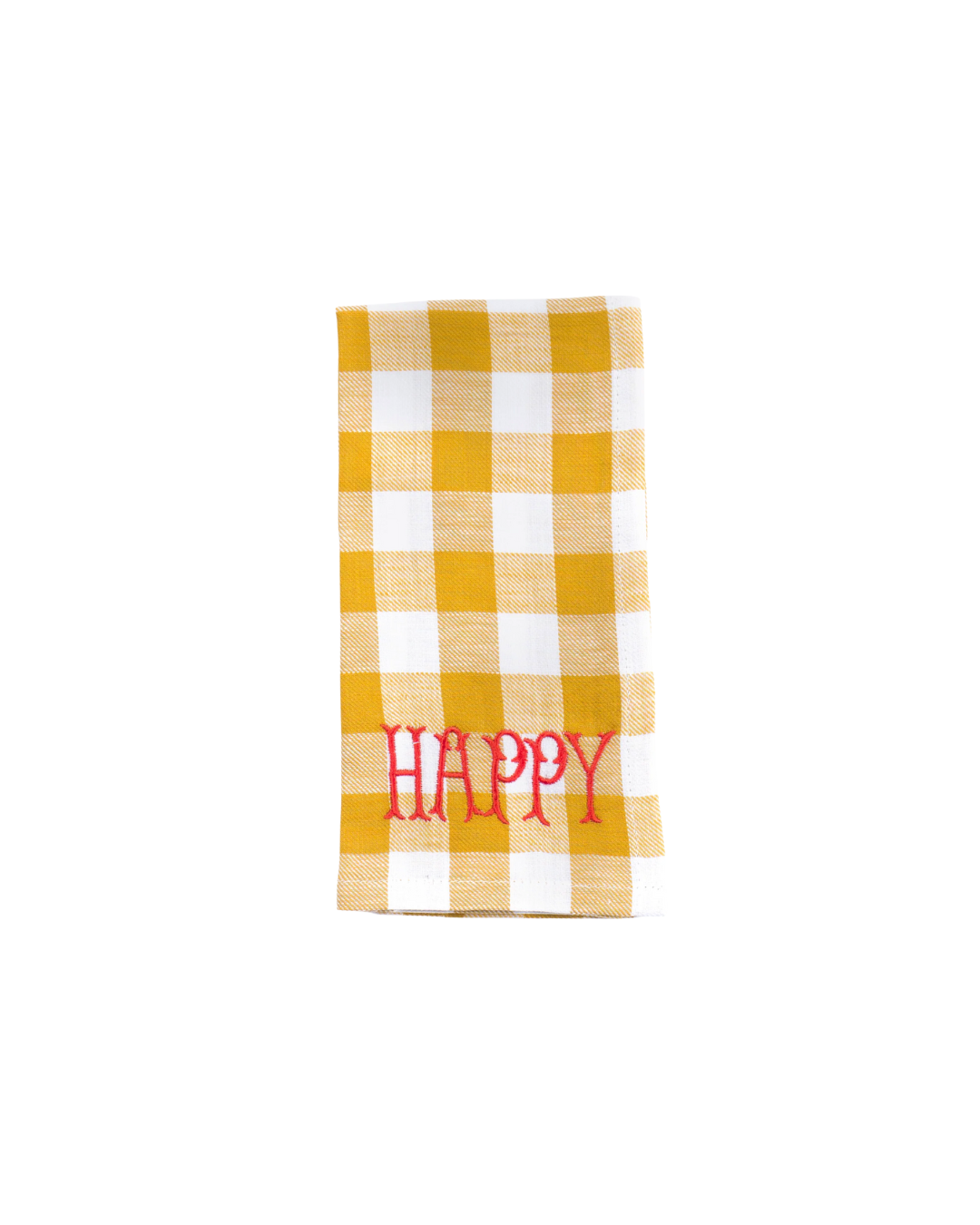 Serviette de table brodée à carreaux en coton Bitossi Home – élégante, durable et lavable en machine.