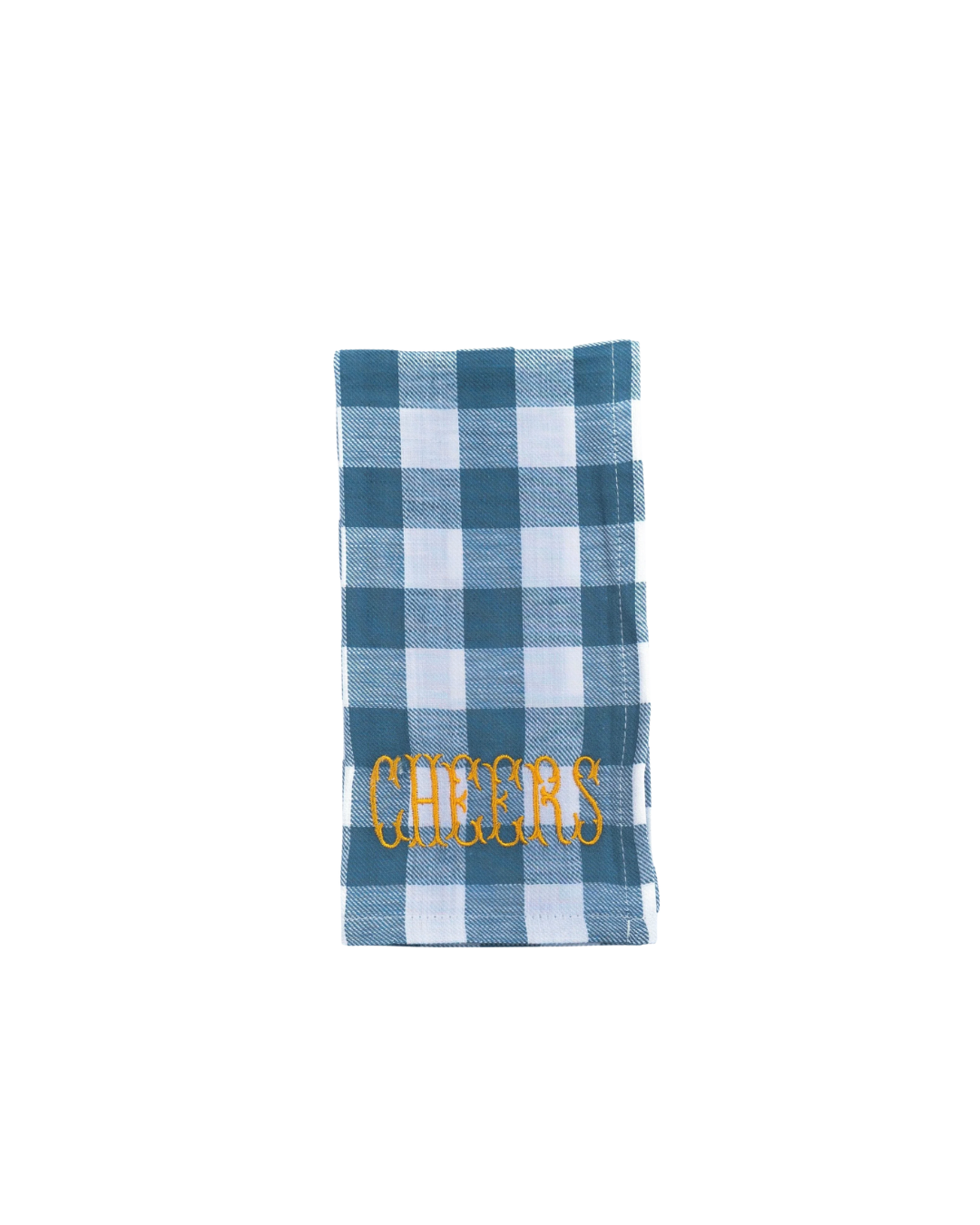 Serviette de table brodée à carreaux en coton Bitossi Home – élégante, durable et lavable en machine.