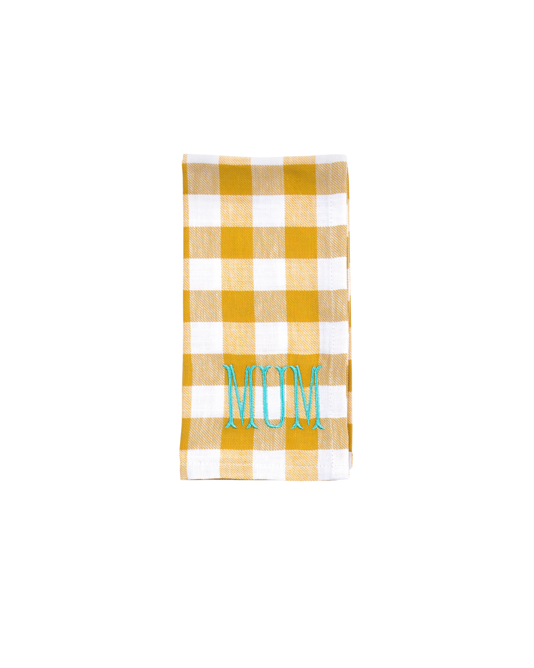 Serviette de table brodée à carreaux en coton Bitossi Home – élégante, durable et lavable en machine.