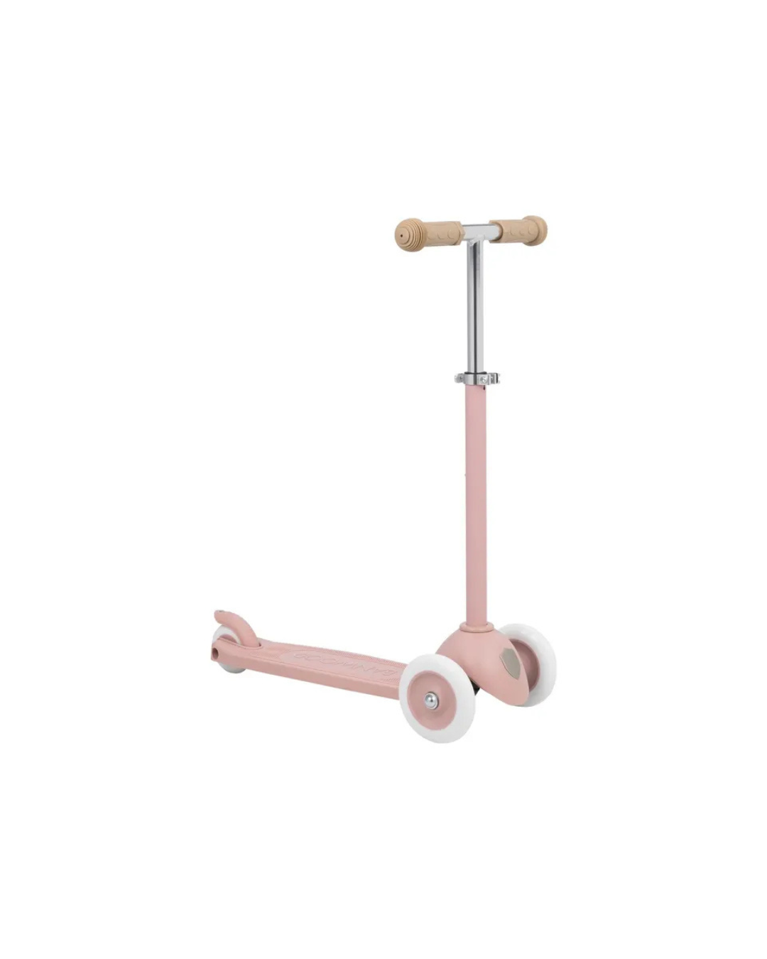 Trottinette rose poudré Banwood Eco à 3 roues pour enfant en plastique recyclé