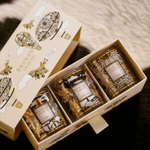 Coffret Trio Travel Candles Baobab Rosace Caravane Afrika.
