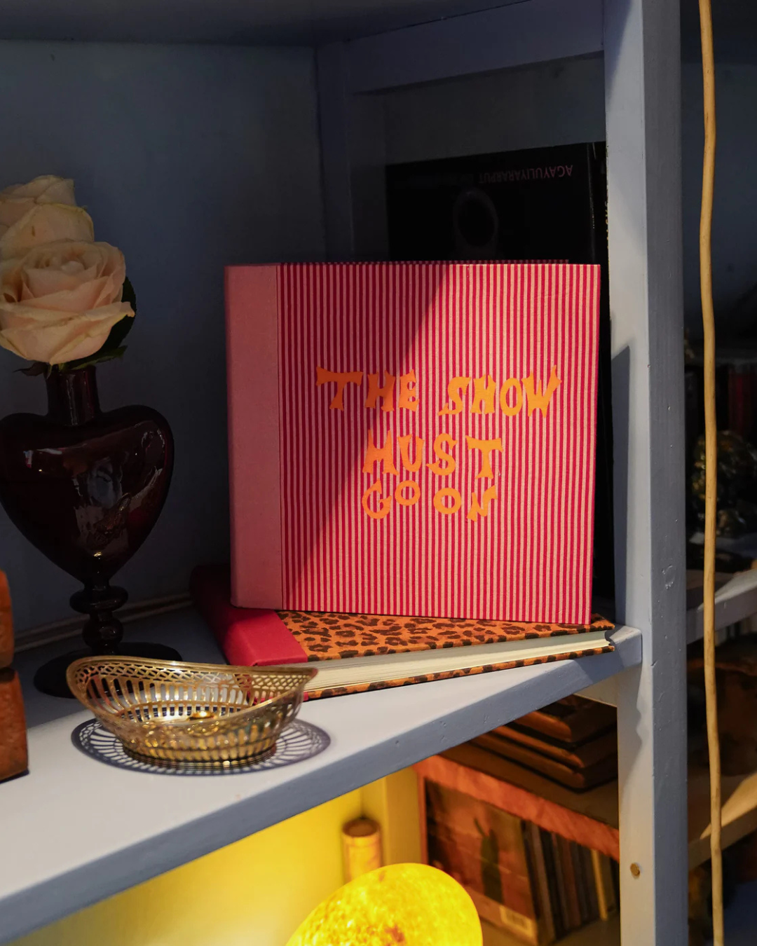 Album photo The Show Must Go On motif léopard en carton et coton GOTS – album souvenirs décoratif