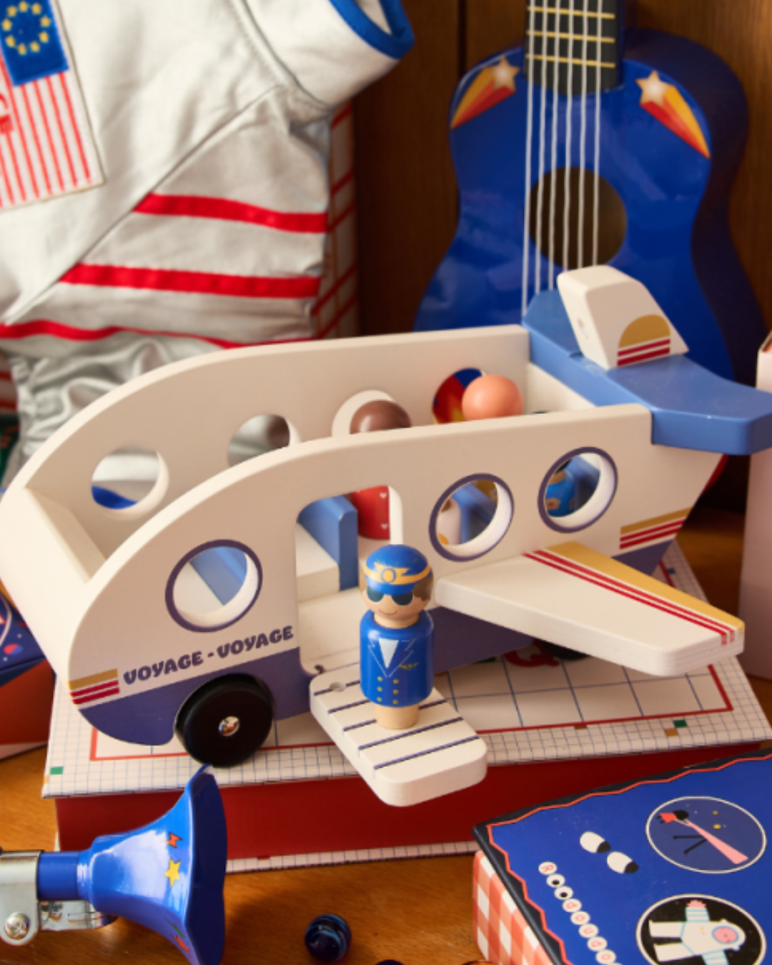 Avion Voyage Voyage – Jouet en bois écoresponsable dès 18 mois | Développe imagination & motricité