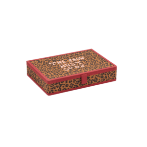 Boîte à bijoux The Show Must Go On avec compartiments rayés, miroir et intérieur coton GOTS – coffret de rangement pour bijoux