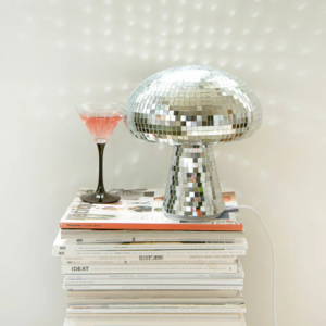 Lampe champignon disco miroir illuminée – décoration rétro et originale signée L’Avant Gardiste