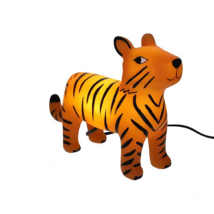 Lampe enfant Tigre du Bengale, luminaire déco jungle à poser avec lumière douce, idéale pour chambre d’enfant.