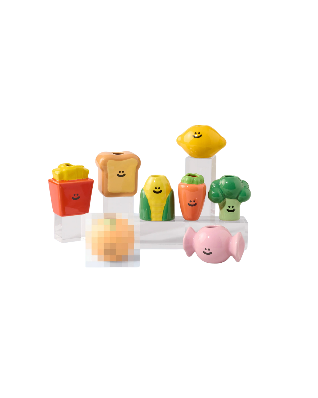 Mini boîte surprise contenant un mini vase en céramique Fluid Market – collection de vases à collectionner design et colorés