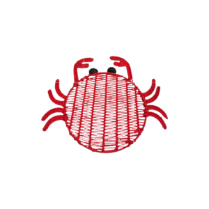 Set de table en raphia papier rouge en forme de crabe – décoration de table bord de mer, artisanale et éco-responsable