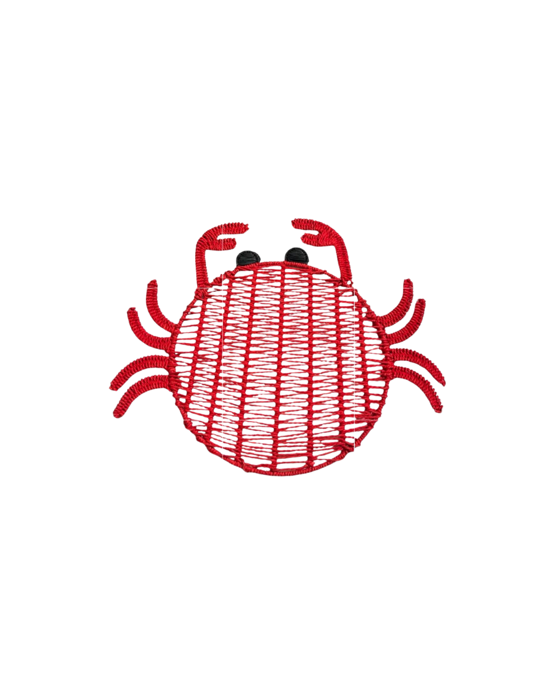 Set de table en raphia papier rouge en forme de crabe – décoration de table bord de mer, artisanale et éco-responsable