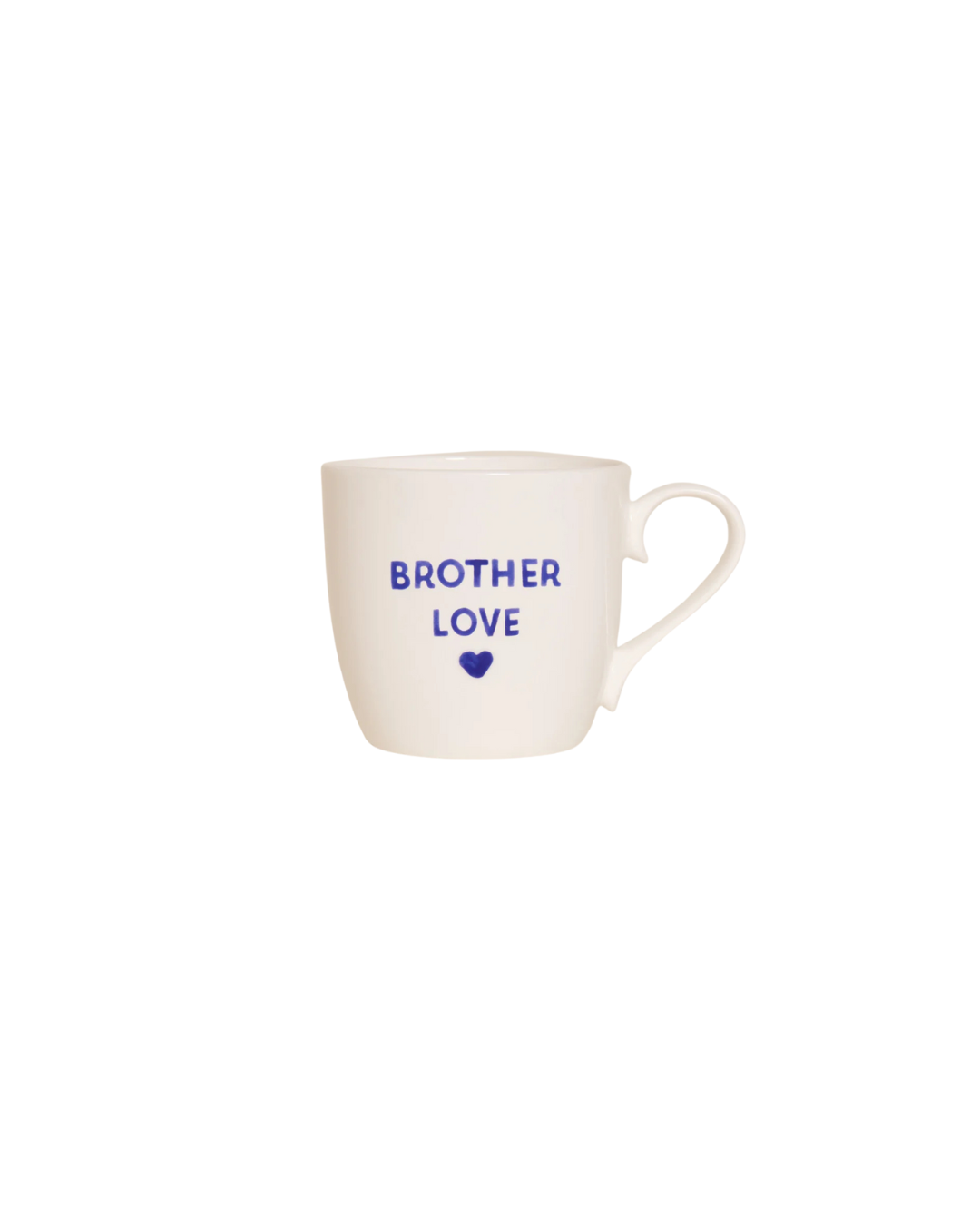 Mug Brother Love bleu en porcelaine fine, message amour émoi émoi