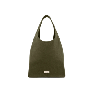 Sac hobo Richelieu kaki en coton recyclé, grand sac épaule femme