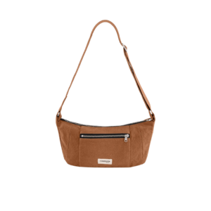 Sac à main Charlot XS en coton recyclé, format extra plat, porté épaule ou crossbody