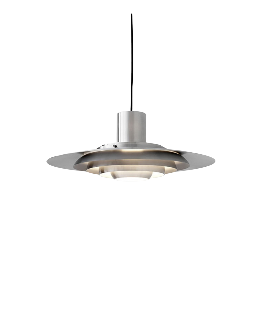 Suspension KF1 P376 en aluminium brossé, luminaire design danois AndTradition 48 cm