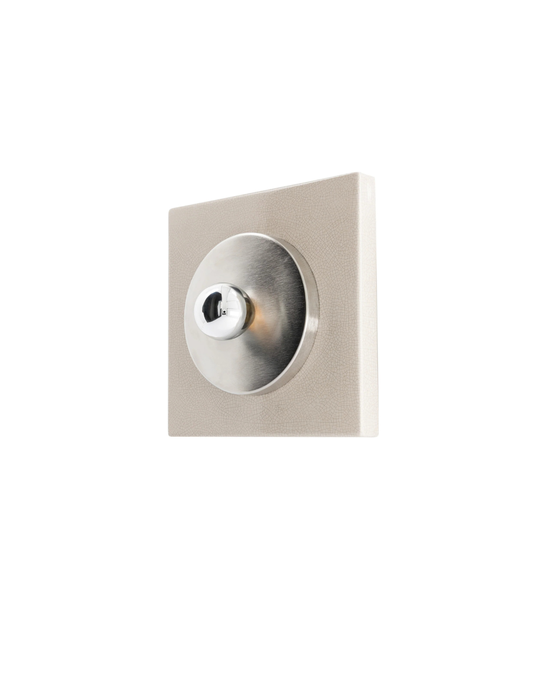 Applique Marta céramique crème émail craquelé