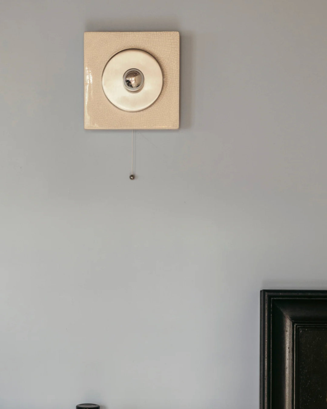 Applique Marta céramique crème émail craquelé