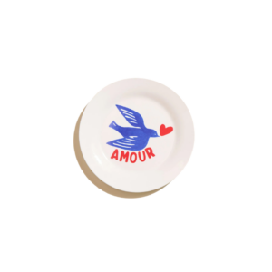 Assiette porcelaine motif amour coloré émoi émoi table festive