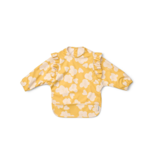 Bavoir manches longues bébé fleur citron imperméable