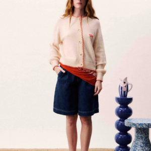 Bermuda Abyssal en jean taille haute femme