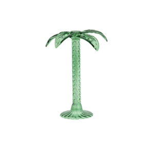 Bougeoir palmier vert en verre design décoration intérieure
