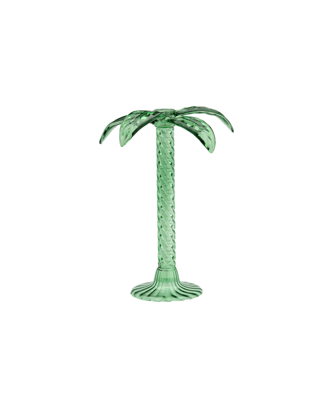 Bougeoir palmier vert en verre design décoration intérieure