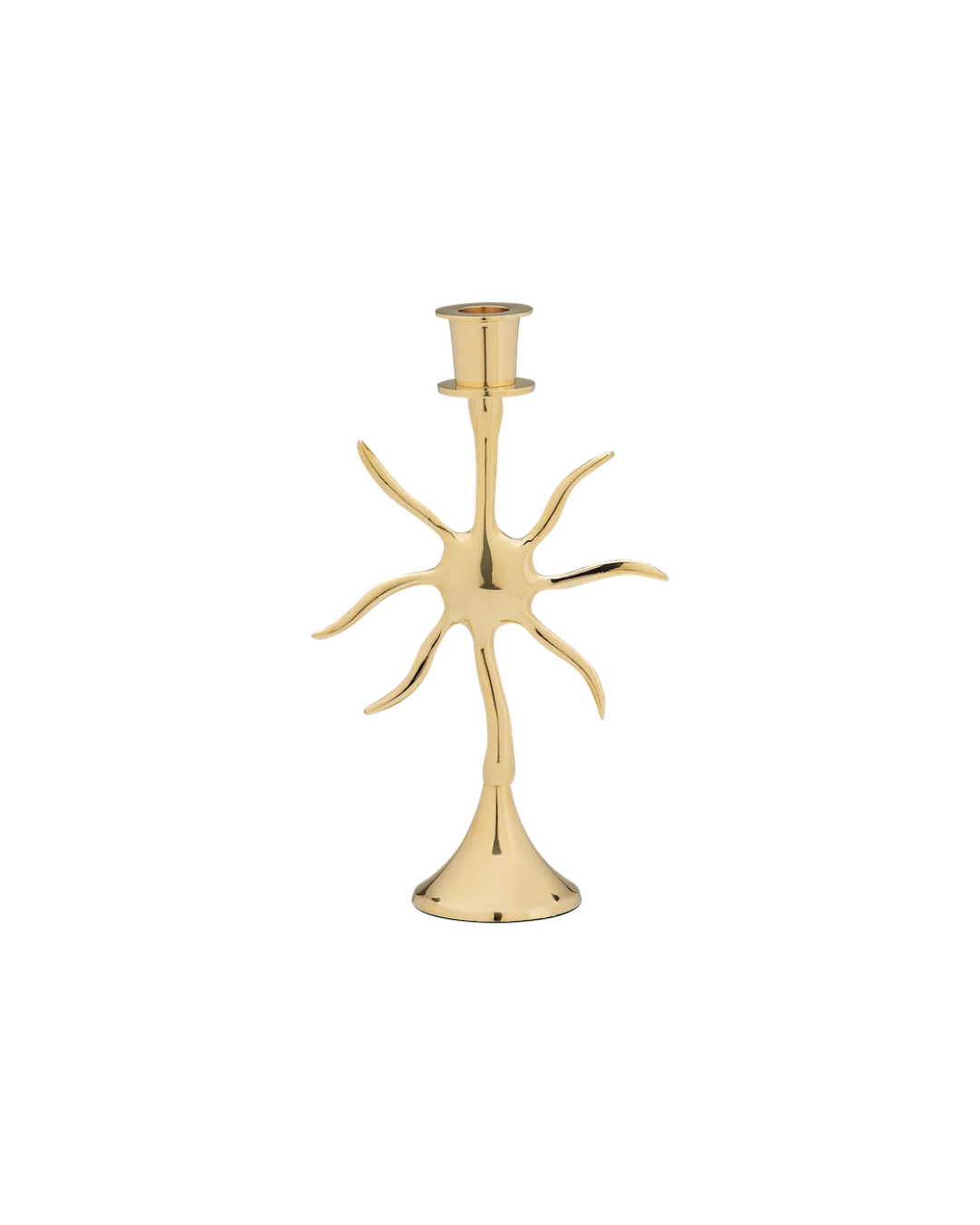 Bougeoir Sunny en laiton doré design élégant pour décoration intérieure