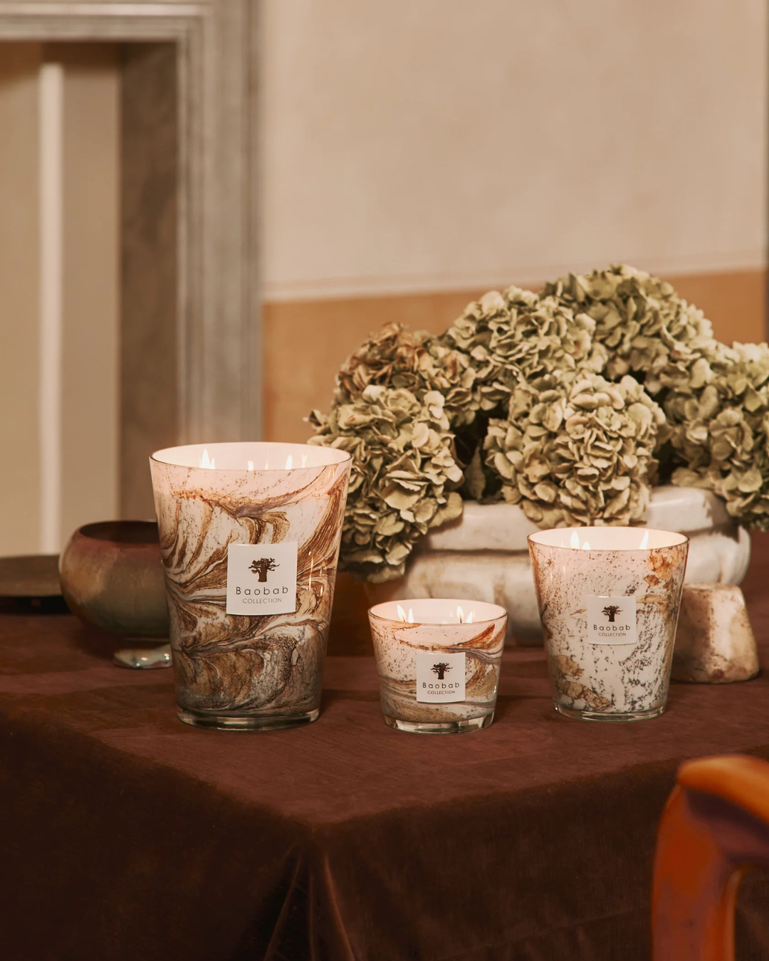 Bougie parfumée Naïs Baobab verre soufflé luxe