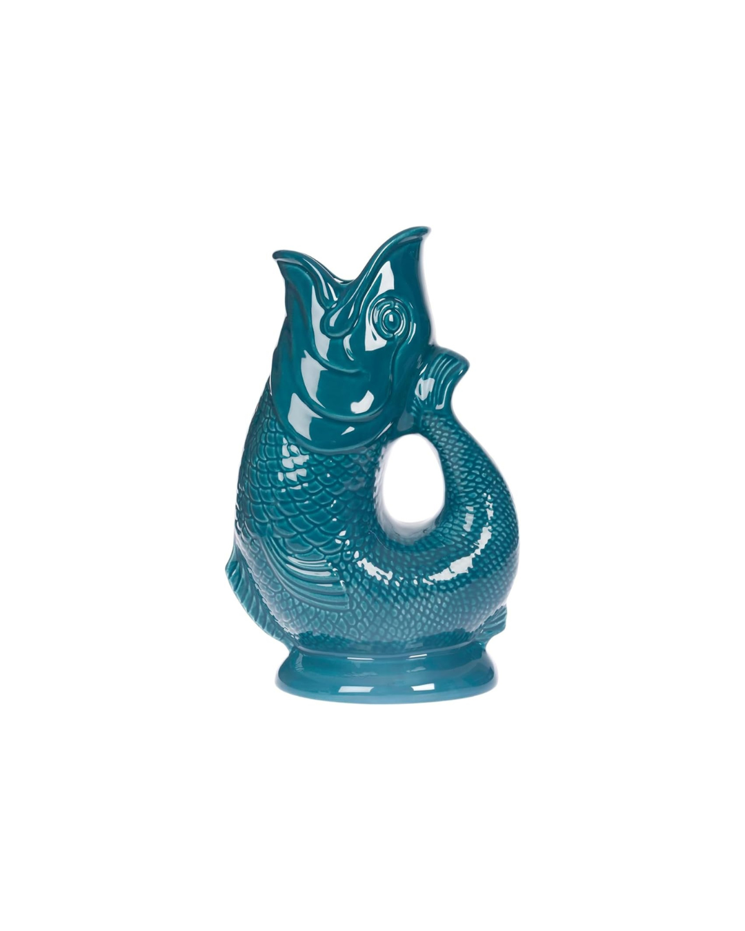 Carafe Gluggle Teal Lustre XL poisson carafe anglaise originale