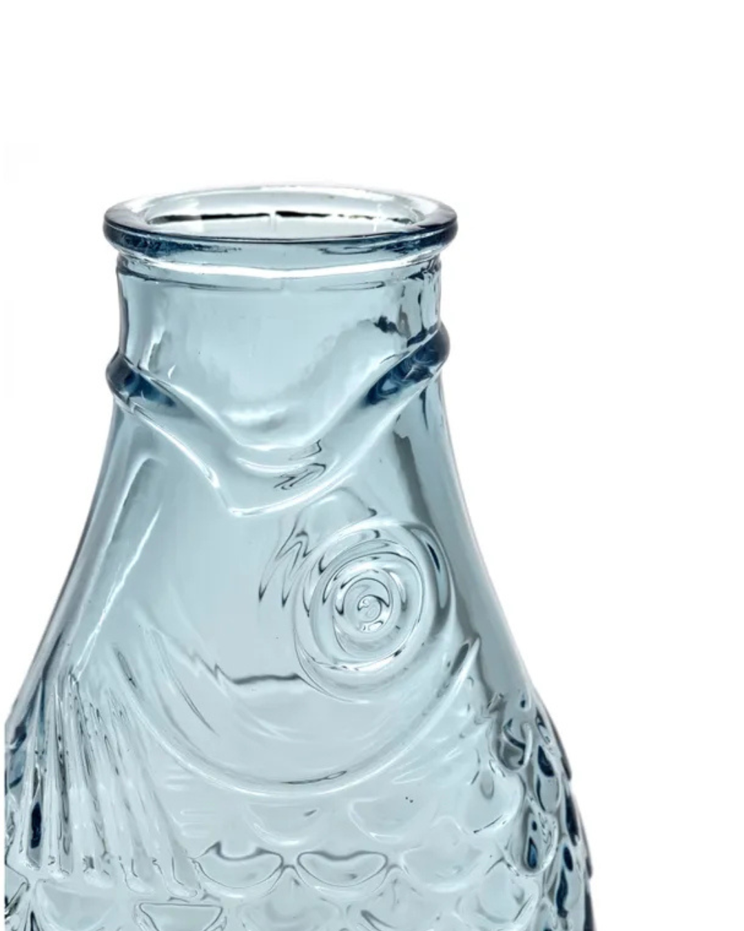 Carafe poisson bleue Fish & Fish en verre design Paola Navone pour Serax