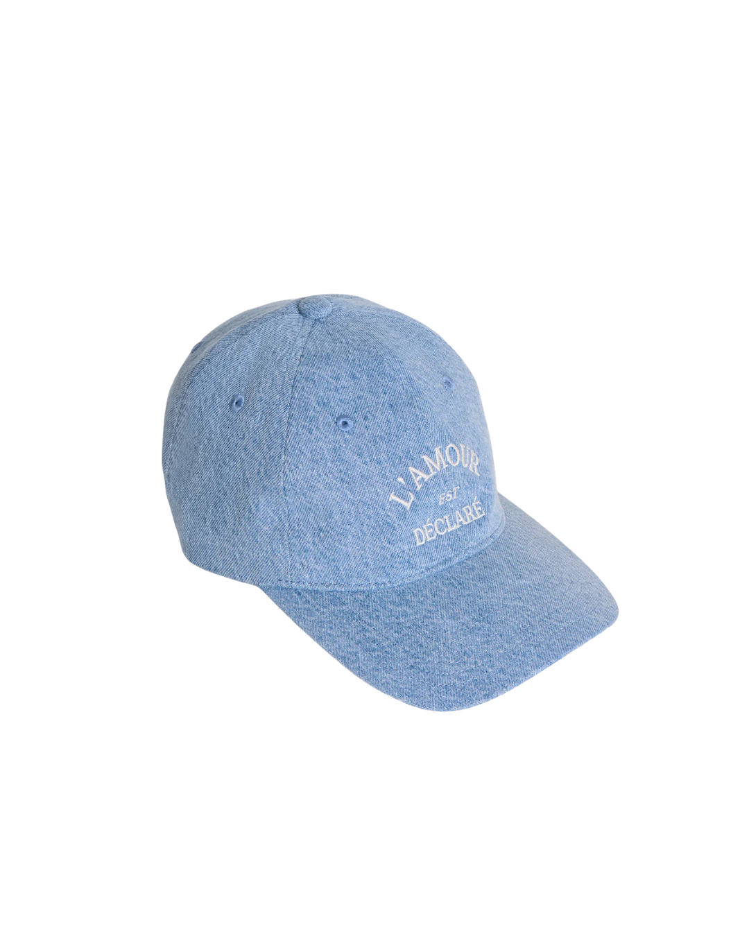 Casquette denim brodée L’amour est déclaré
