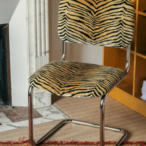 Chaise Classica velours motif tigre design italien
