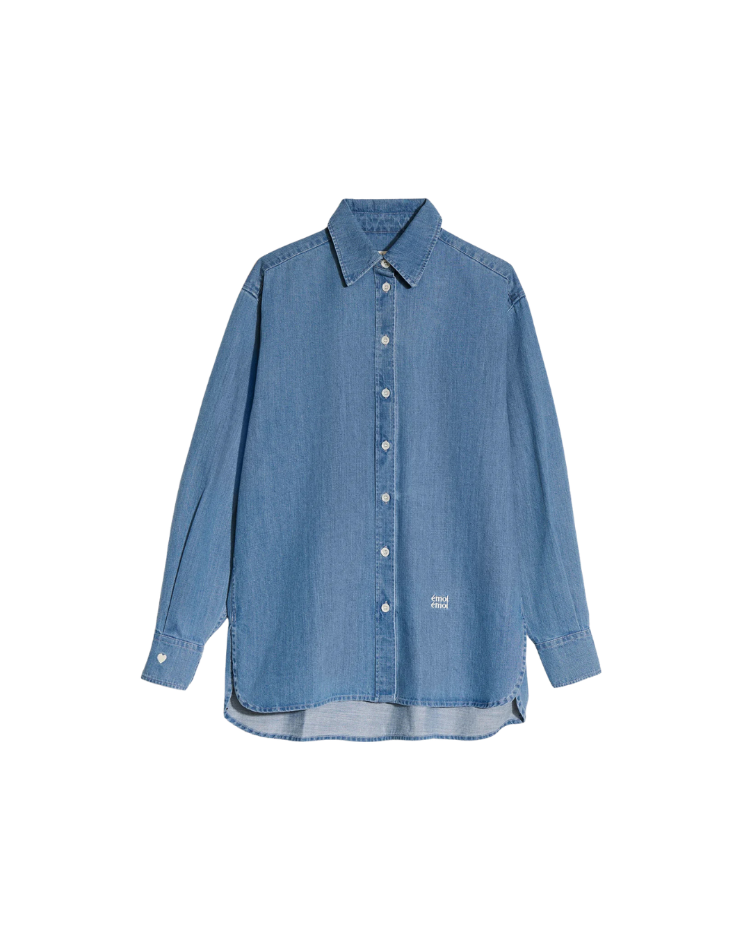 Chemise denim clair coton bio femme