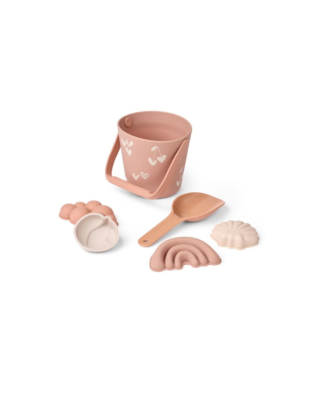 Kit de plage enfant GILMA cœurs rose silicone