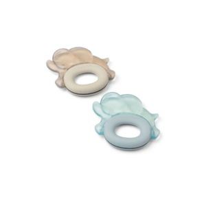 Anneau de dentition rafraîchissant bébé bleu forme éléphant