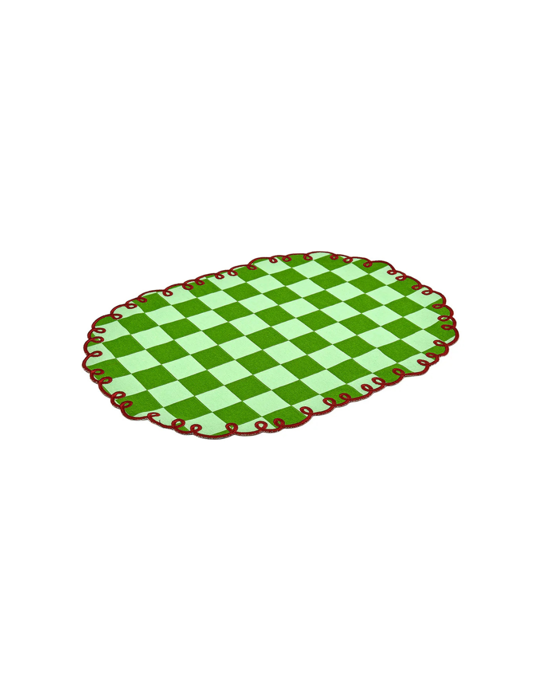 Sets de table brodés Bitossi coton carreaux