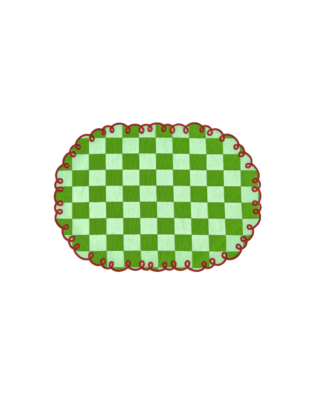 Sets de table brodés Bitossi coton carreaux